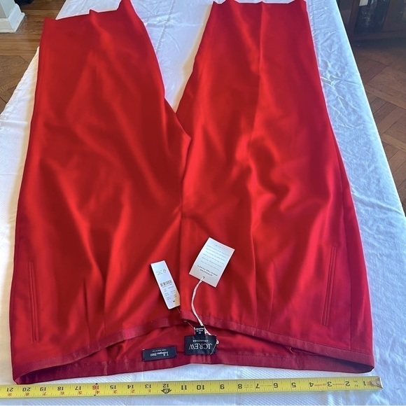 J.Crew Wool Tuxedo Wide-Leg Pleated Limited Edition Pants in Red Color S… - Picture 5 of 16